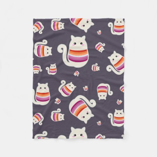 Lesbian Cat Fleece Blanket