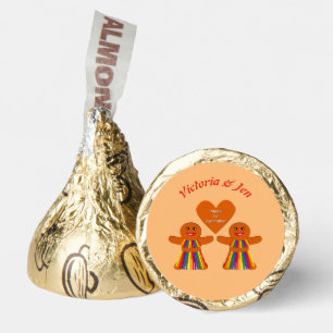 Lesbian Christmas Gingerbread Ladies Couple Custom Hershey®'s Kisses®