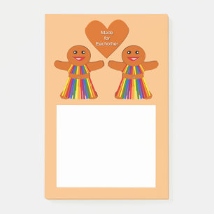 Lesbian Christmas Gingerbread Ladies Couple  Post-it Notes