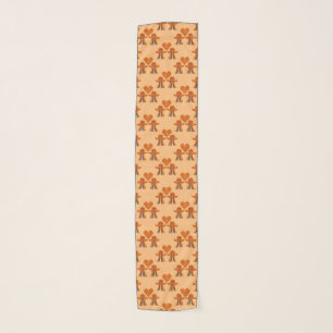 Lesbian Christmas Gingerbread Ladies Couple  Scarf