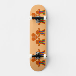 Lesbian Christmas Gingerbread Ladies Couple  Skateboard