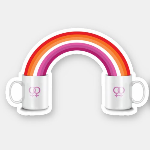 Lesbian Coffee Date Sticker