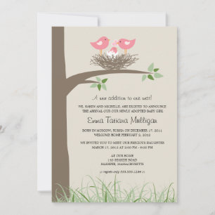 Lesbian Couple Adoption Announcement Bird's Nest