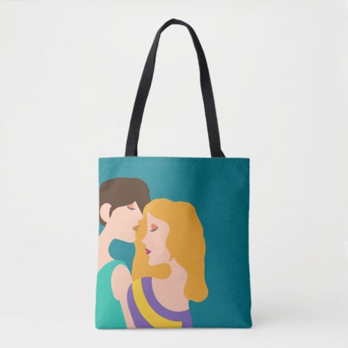 Lesbian Couple Beautiful Women in Love Drawing Tote Bag