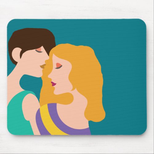 Lesbian Couple Beautiful Women in Love Gay Pride Mouse Pad