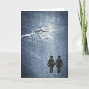 Lesbian couple greeting card