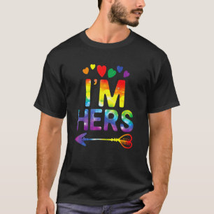 Lesbian Couple I'm Hers Matching Lgbt Pride T-Shirt