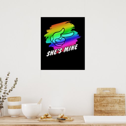 Lesbian Couple Im Hers Shes Mine Lgbt Matchings Poster Zazzle 2166