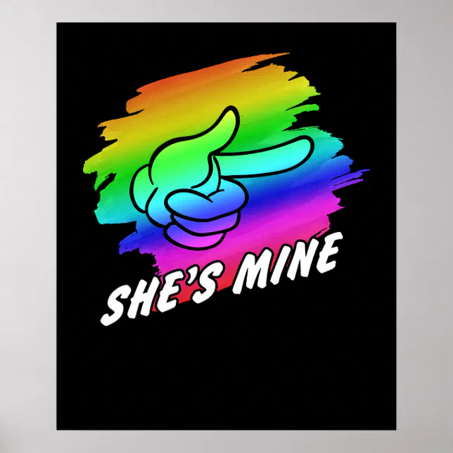 Lesbian Couple Im Hers Shes Mine Lgbt Matchings Poster Zazzle