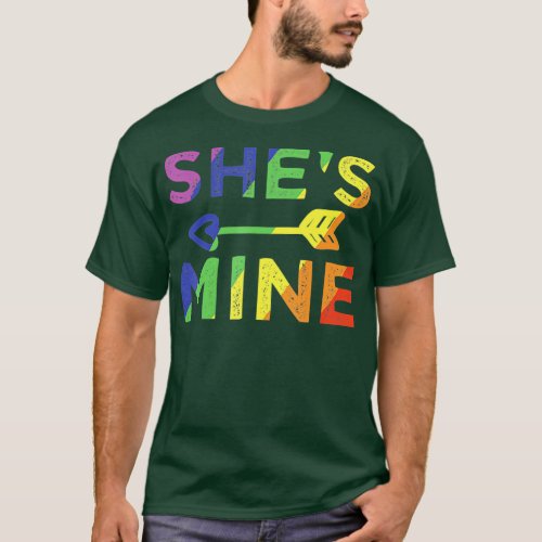 Lesbian Couple She s Mine I m Hers Matching LGBT T_Shirt