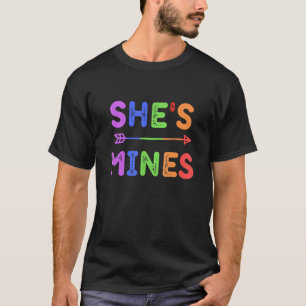 Lesbian Couple She's Mine I'm Hers Matching Lgbt P T-Shirt