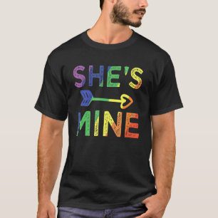 Lesbian Couple She's Mine Matching Lgbt Pride 1 T-Shirt
