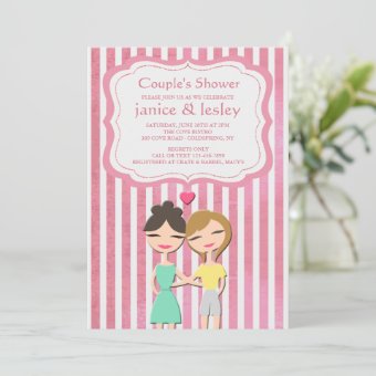 Lesbian Couple Shower Invitation | Zazzle