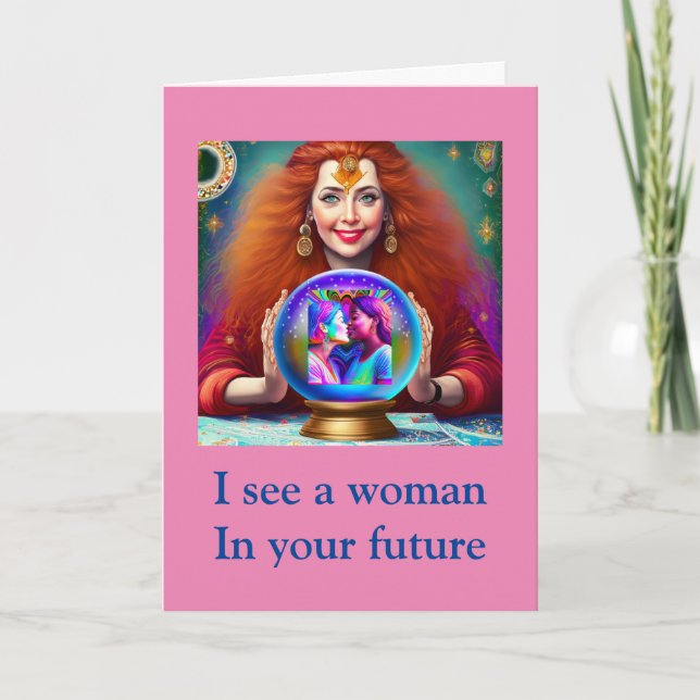 Lesbian Couples Folded Card (Front)