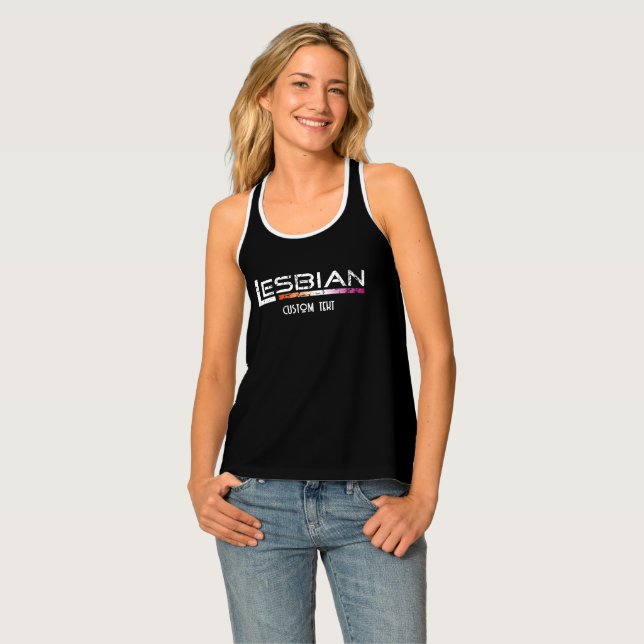Lesbian - custom text tank top (Front Full)