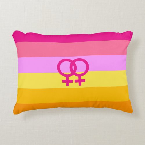 Lesbian Dawn Pride WLW Accent Pillow