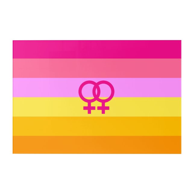 Lesbian Dawn Pride WLW Acrylic Print (Front)