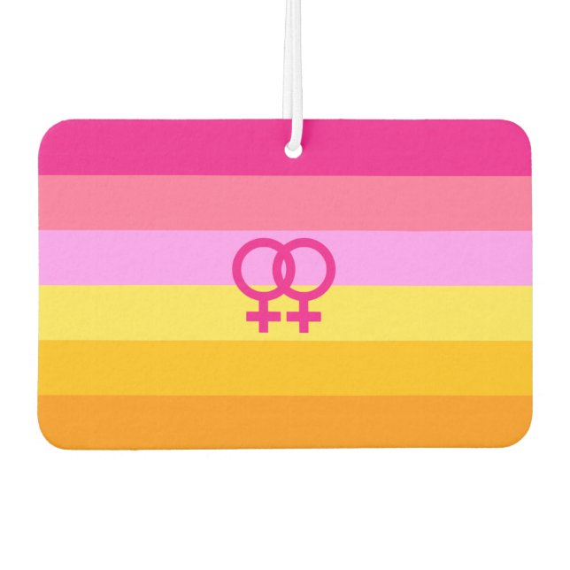 Lesbian Dawn Pride WLW Air Freshener (Front)
