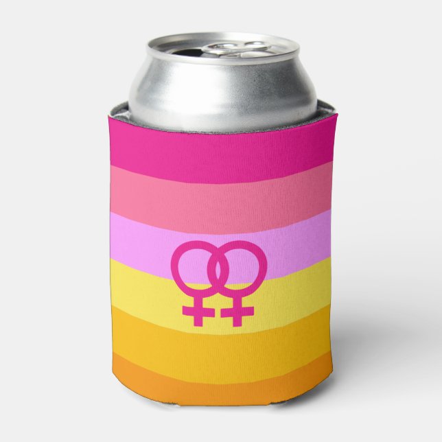 Lesbian Dawn Pride WLW Can Cooler (Can Front)
