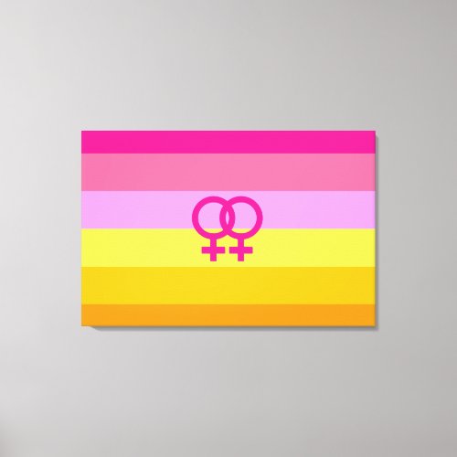 Lesbian Dawn Pride WLW Canvas Print