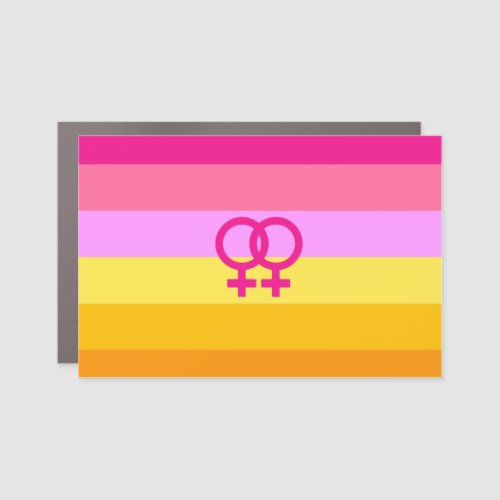 Lesbian Dawn Pride WLW Car Magnet