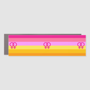 Lesbian Dawn Pride WLW Car Magnet