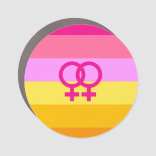 Lesbian Dawn Pride WLW Car Magnet