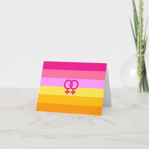 Lesbian Dawn Pride WLW Card