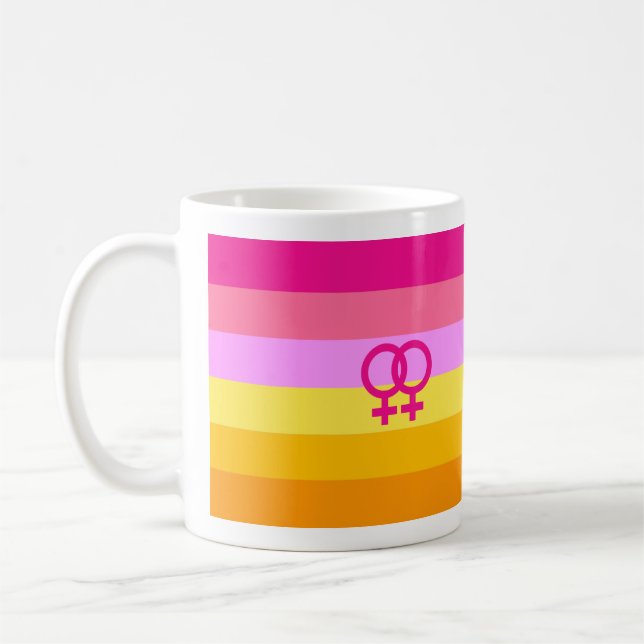 Lesbian Dawn Pride WLW Coffee Mug (Left)