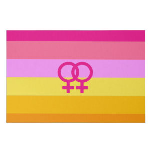 Lesbian Dawn Pride WLW Faux Canvas Print