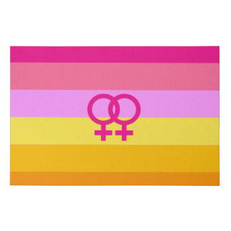 Lesbian Dawn Pride WLW Faux Canvas Print