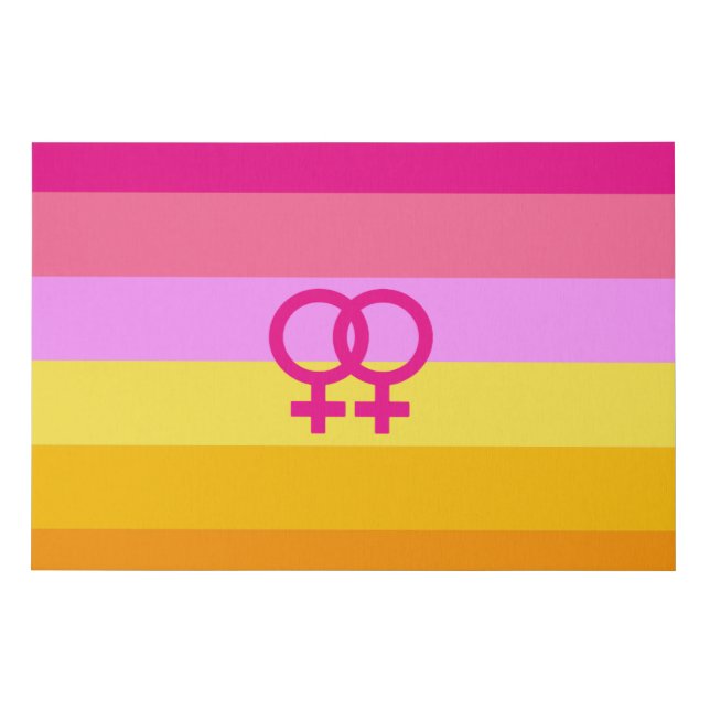 Lesbian Dawn Pride WLW Faux Canvas Print (Front)