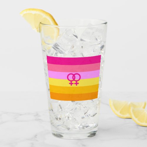 Lesbian Dawn Pride WLW Glass