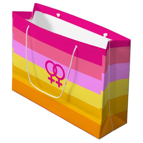 Lesbian Dawn Pride WLW Large Gift Bag