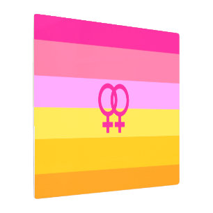 Lesbian Dawn Pride WLW Metal Print
