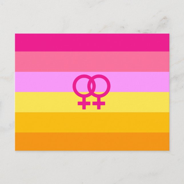 Lesbian Dawn Pride WLW Postcard (Front)