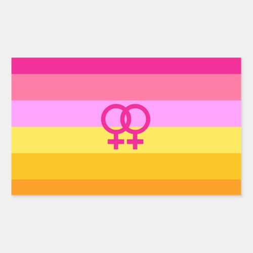 Lesbian Dawn Pride WLW Rectangular Sticker