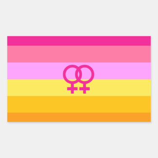 Lesbian Dawn Pride WLW Rectangular Sticker
