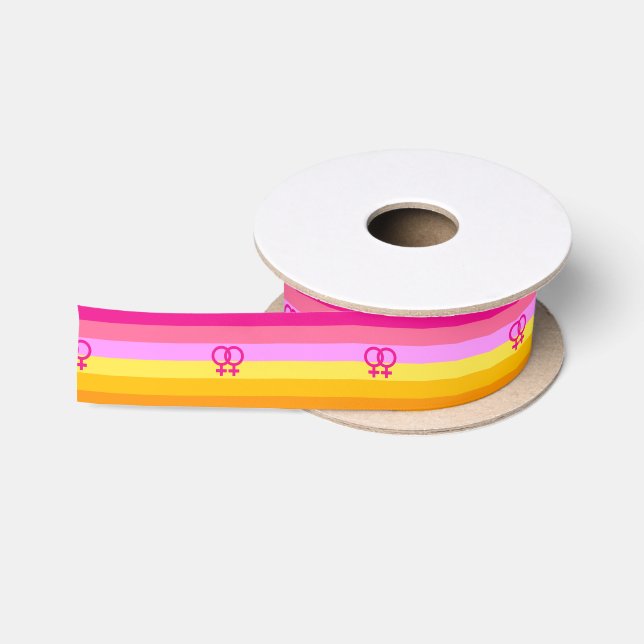 Lesbian Dawn Pride WLW Satin Ribbon (Spool)