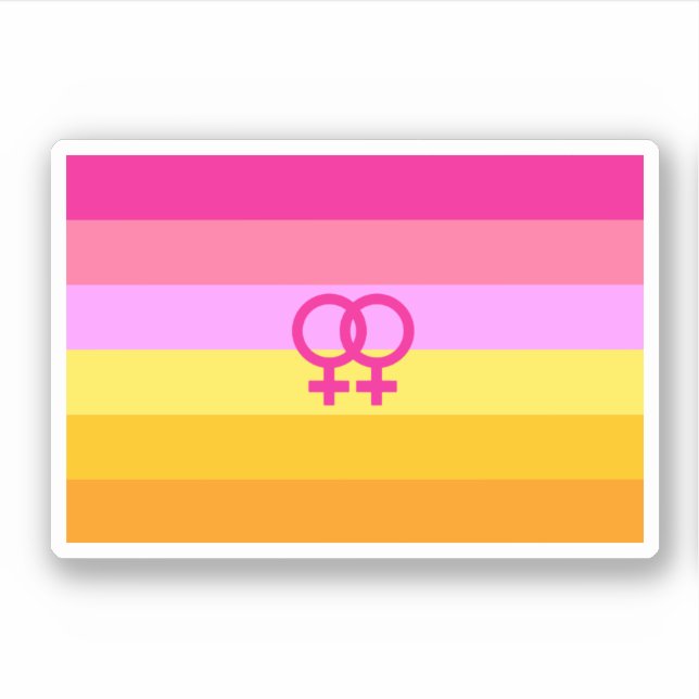 Lesbian Dawn Pride WLW Sticker (Front)