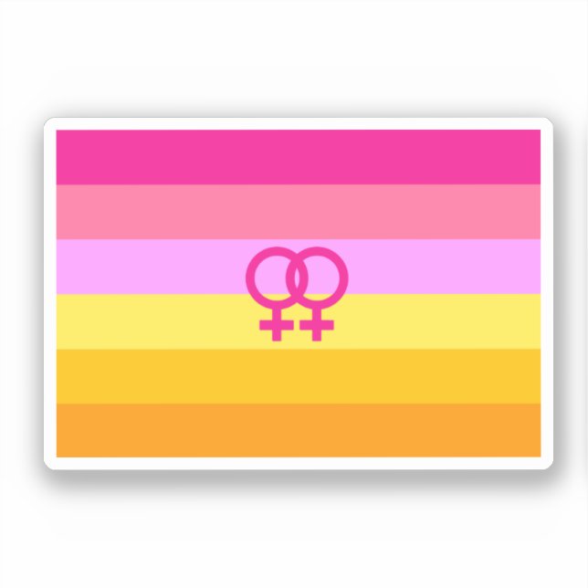 Lesbian Dawn Pride WLW Sticker (Front)