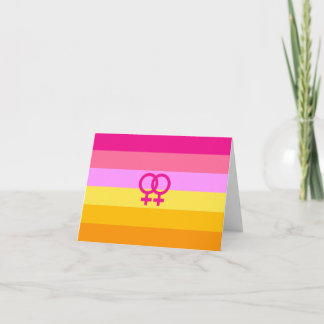 Lesbian Dawn Pride WLW Thank You Card