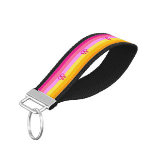 Lesbian Dawn Pride WLW Wrist Keychain