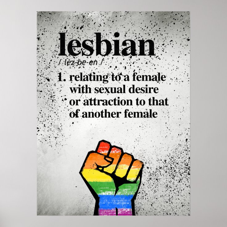 Lesbian Definition Defined Lgbtq Terms Poster Zazzle 