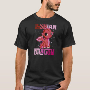 Lesbian Dragon Magic Majestic Cute Lgbtq Gay Pride T-Shirt