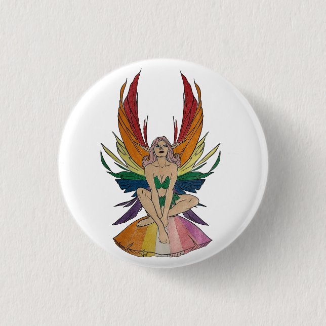 Lesbian Faerie  Button (Front)