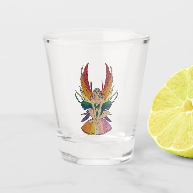 Lesbian Faerie Shot Glass (Front)