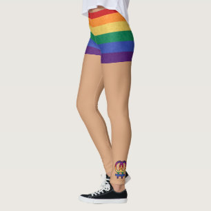 Lesbian Female Gender Symbol Rainbow Leggings