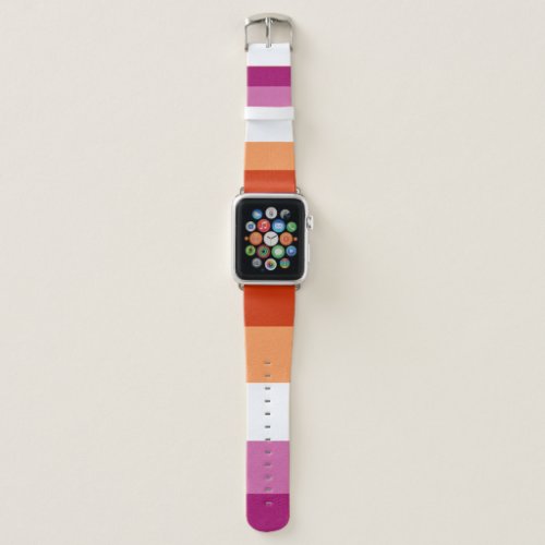 Lesbian flag apple watch band