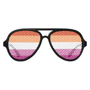 Lesbian flag aviator sunglasses